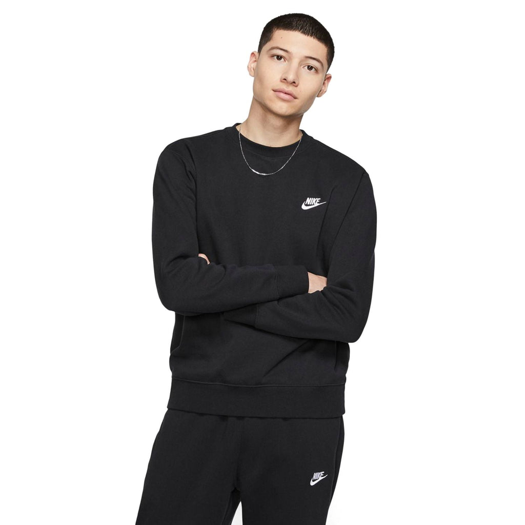 Nike Sportswear Club Fleece Men's Crew Color: Midnight Navy/White Size: S