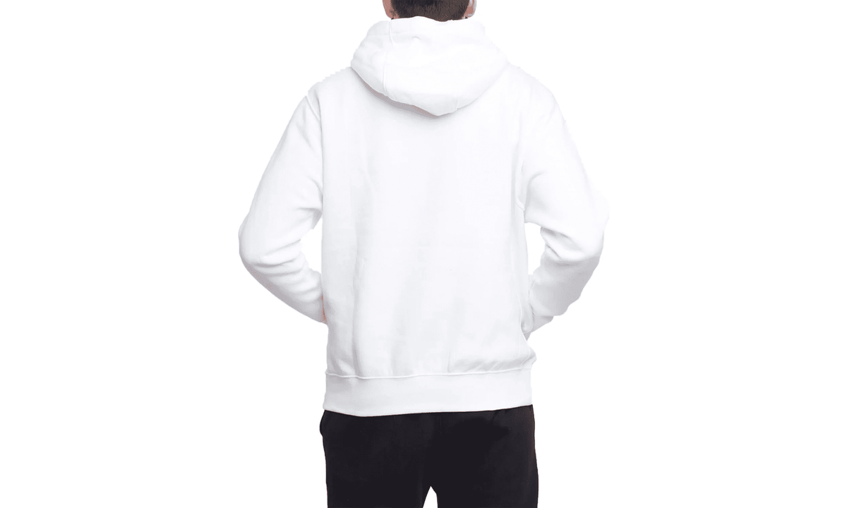NIKE MENS Sportswear Club Fleece Graphic Pullover Hoodie "White / White-Black" BV2973 100 BV2973 100 from Stadium Goods