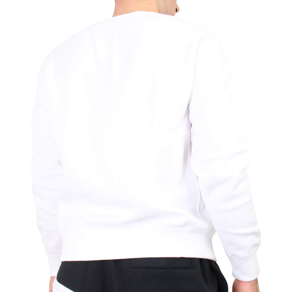 Nike Sportswear Club Fleece Men's Crew Color: White/Black Size: XL