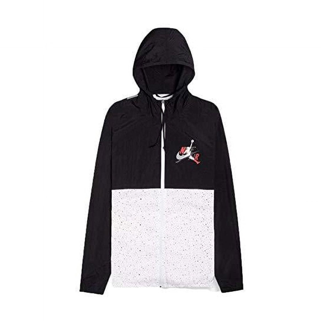 Jordan Mashup Jumpman Classics Windrunner Mens Active Hoodies Size Xxl, Color: Black/White