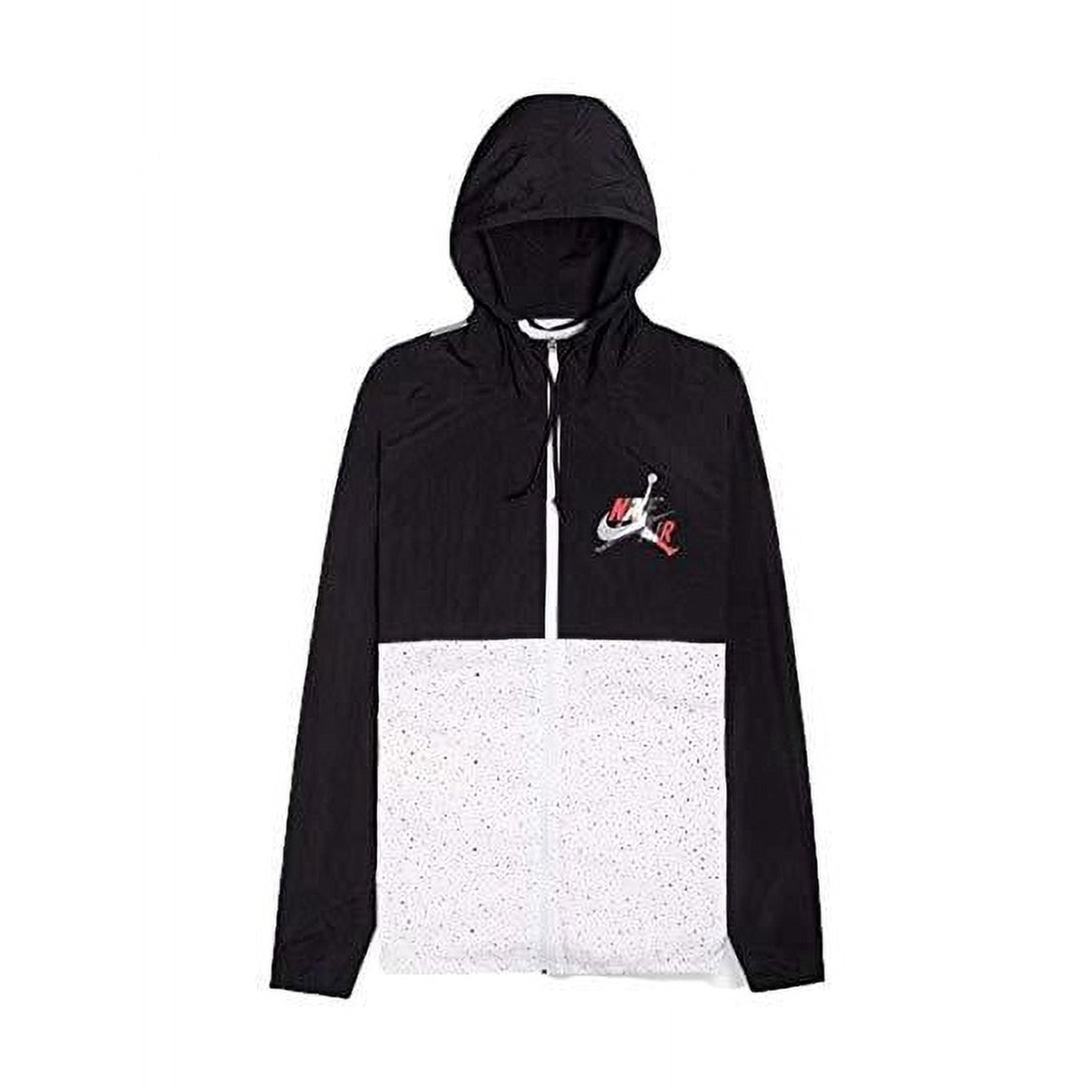Jordan Mashup Jumpman Classics Windrunner Mens Active Hoodies Size Xxl, Color: Black/White