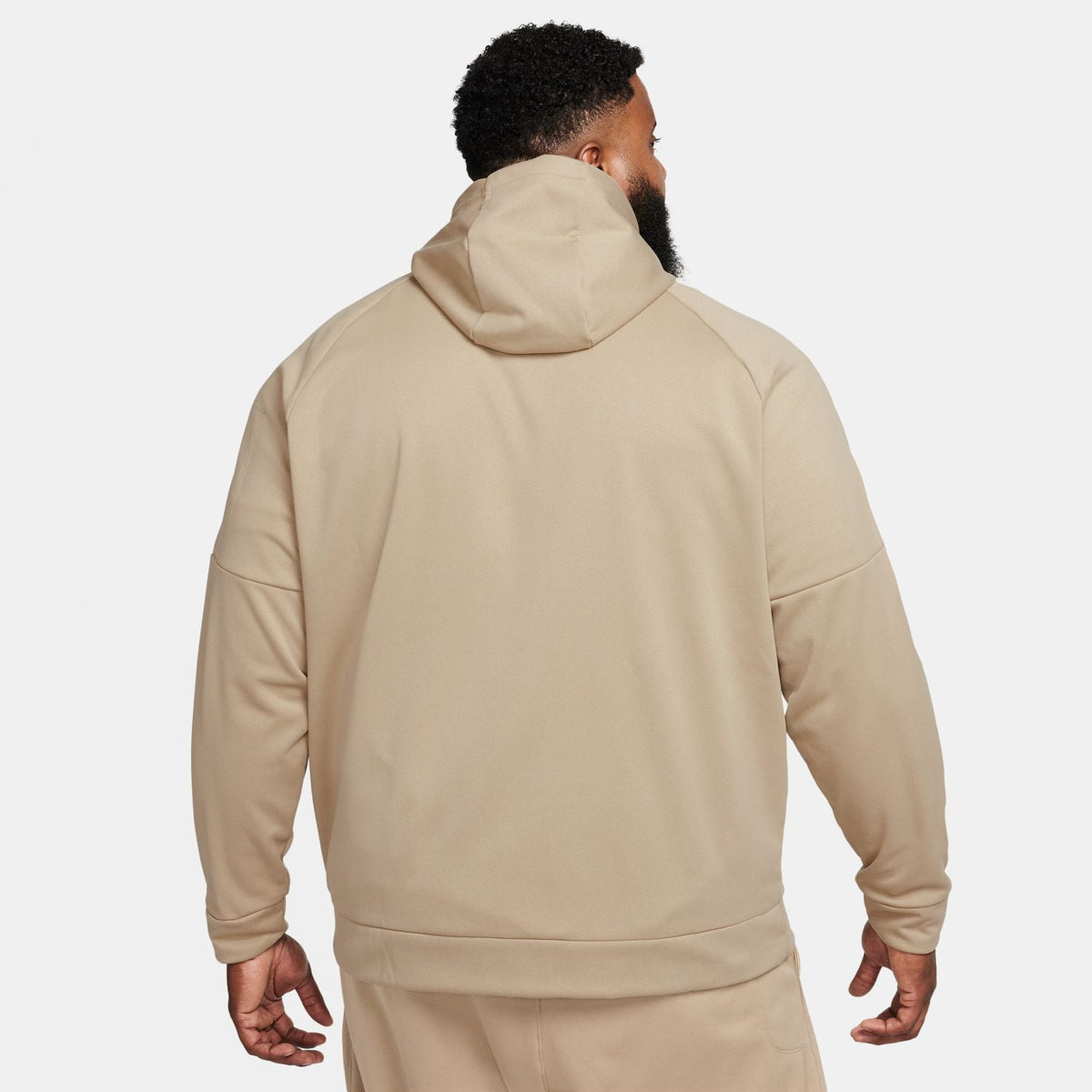 Nike Men's Therma Hooded Fitness Pullover, Dark Grey Heather/Particle Grey/Black