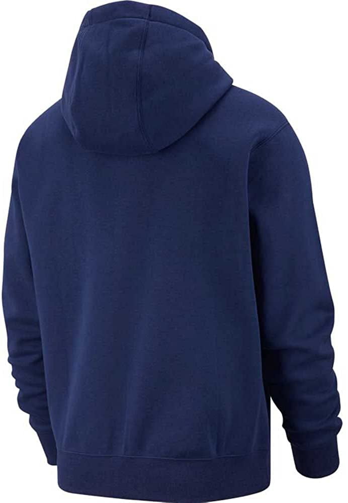 Nike Men's Sportswear Club Fleece Full Zip Hoodie, Fleece Zip-Up Hoodie Men, Midnight Navy/Midnight Navy/White, XL