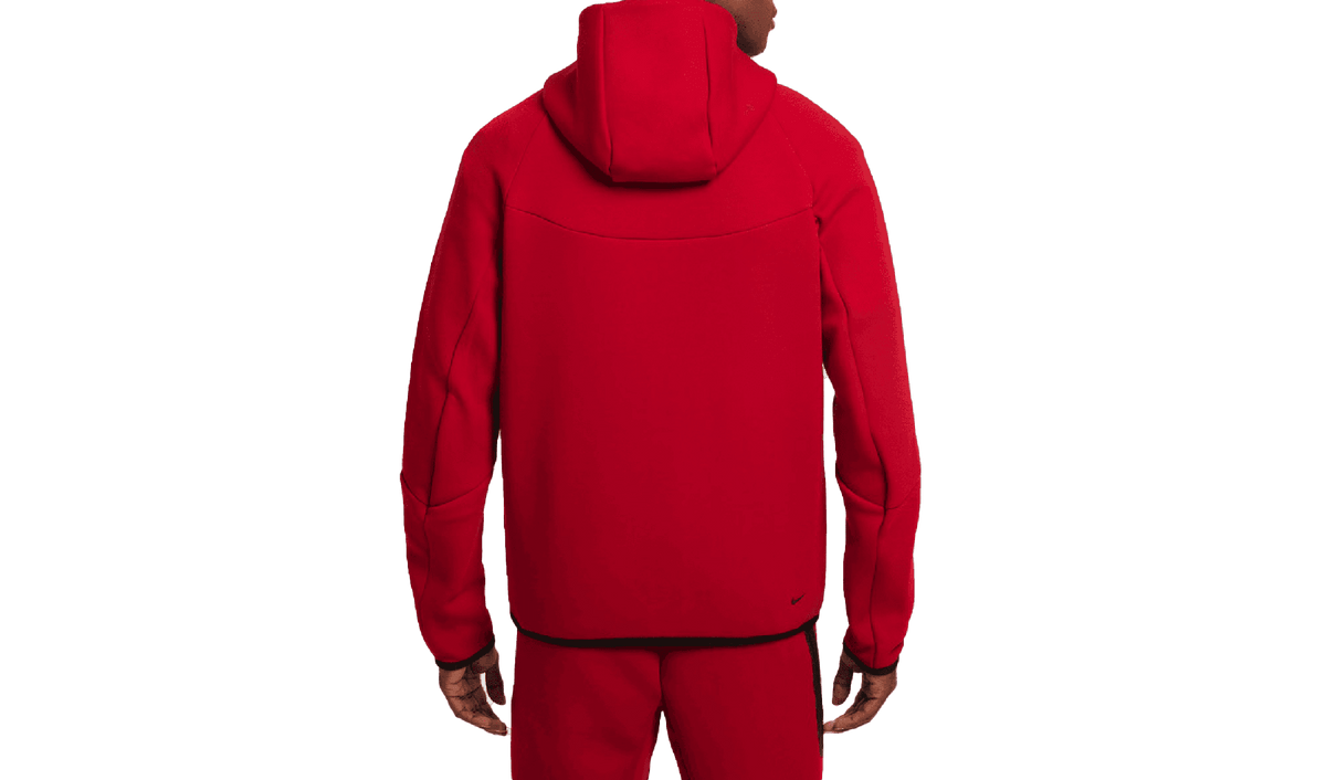 NIKE MENS Sportswear Tech Fleece Windrunner Full-zip Hoodie "GYM RED/BLACK" HV0949 687 from Stadium Goods