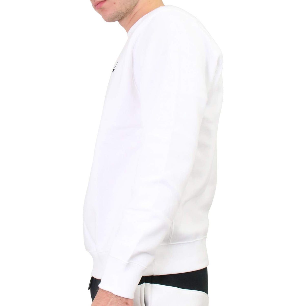 Nike Sportswear Club Fleece Men's Crew Color: White/Black Size: XL