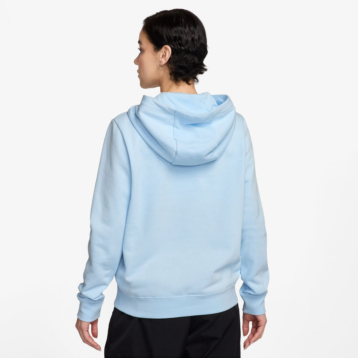 Nike Sportswear Club Fleece Women's Pullover Hoodie Color: Medium Soft Pink/White Size: L (12–14)