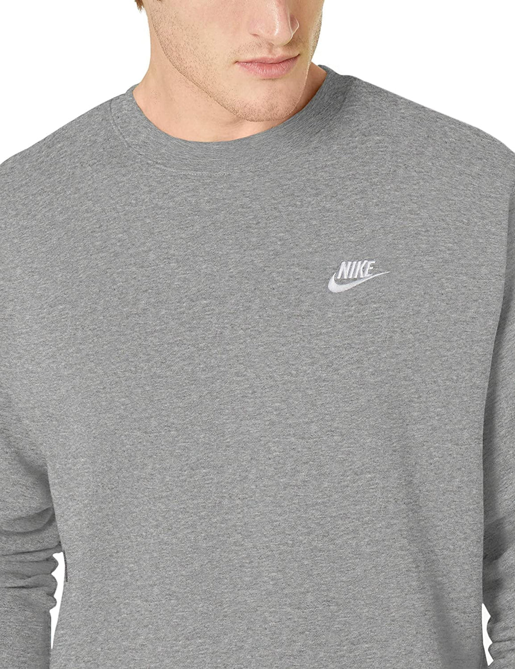 Nike Sportswear Club Fleece Men's Crew Color: Midnight Navy/White Size: S