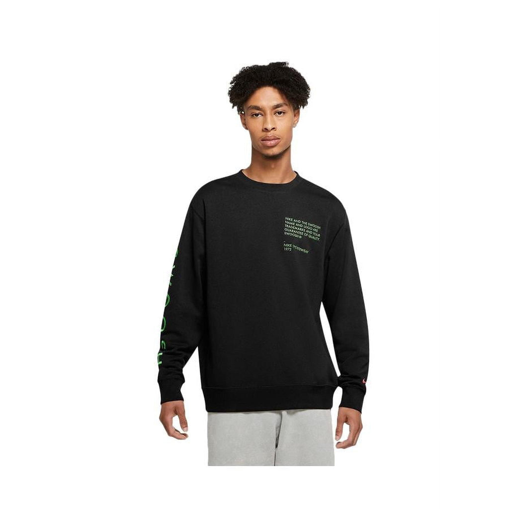 Nike Sportswear Swoosh Crewneck Sweatshirt Mens Active Sweaters Size Xs, Color: Black/Green