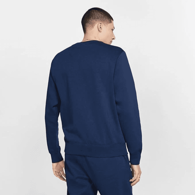 Nike Sportswear Club Fleece Men's Crew Color: Midnight Navy/White Size: S