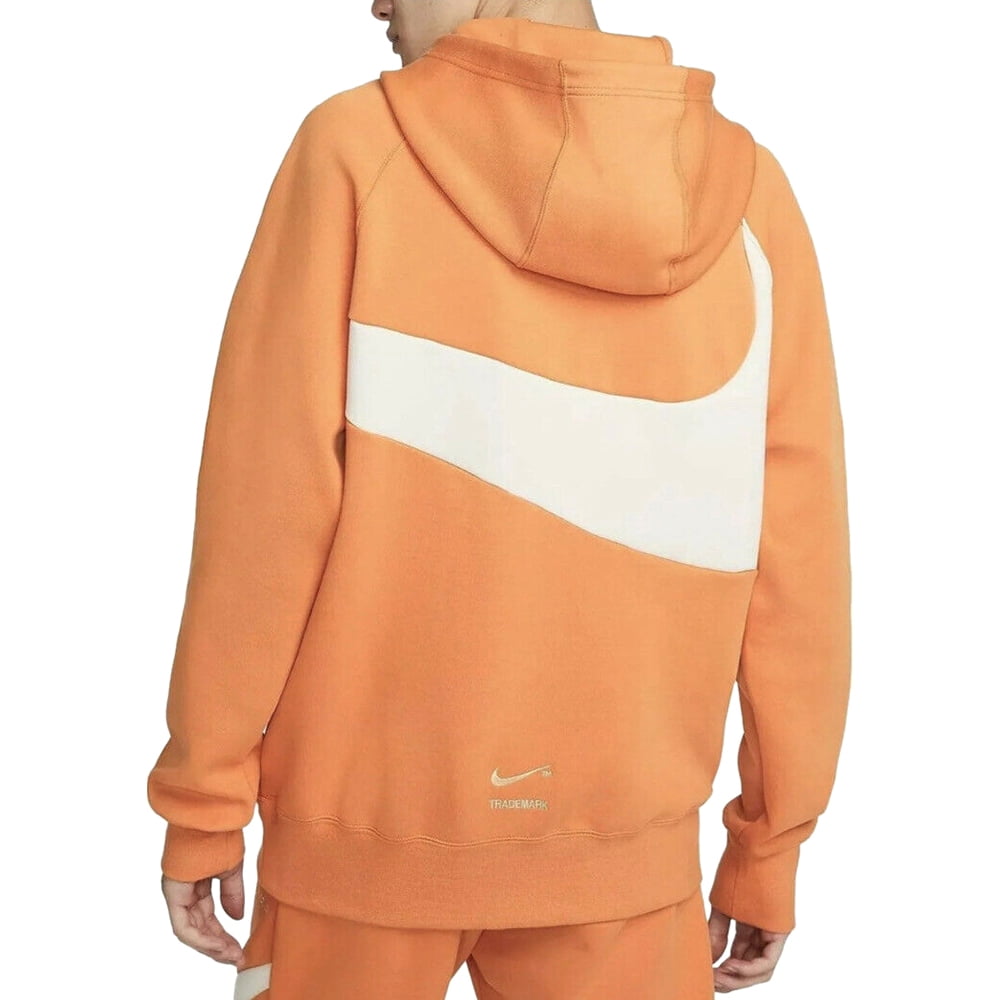 Men's Nike Hot Cr/Prl Wht Sportswear Swoosh Tech Fleece Pullover Hoodie - XL