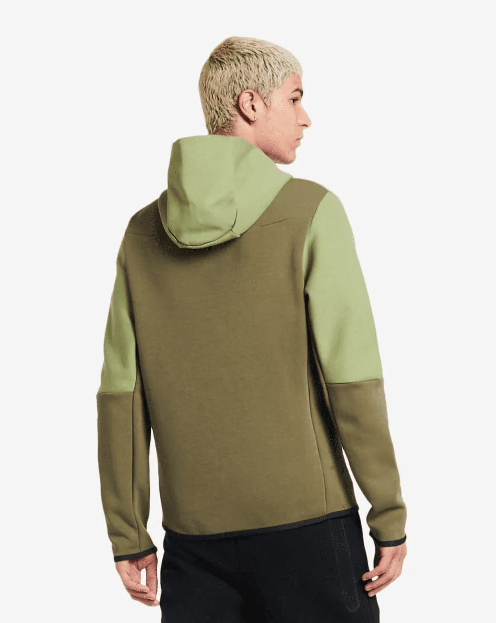 Nike Sportswear Alligator/Medium Olive/Black Tech Fleece Full-Zip Hoodie (CU4489 334) - S