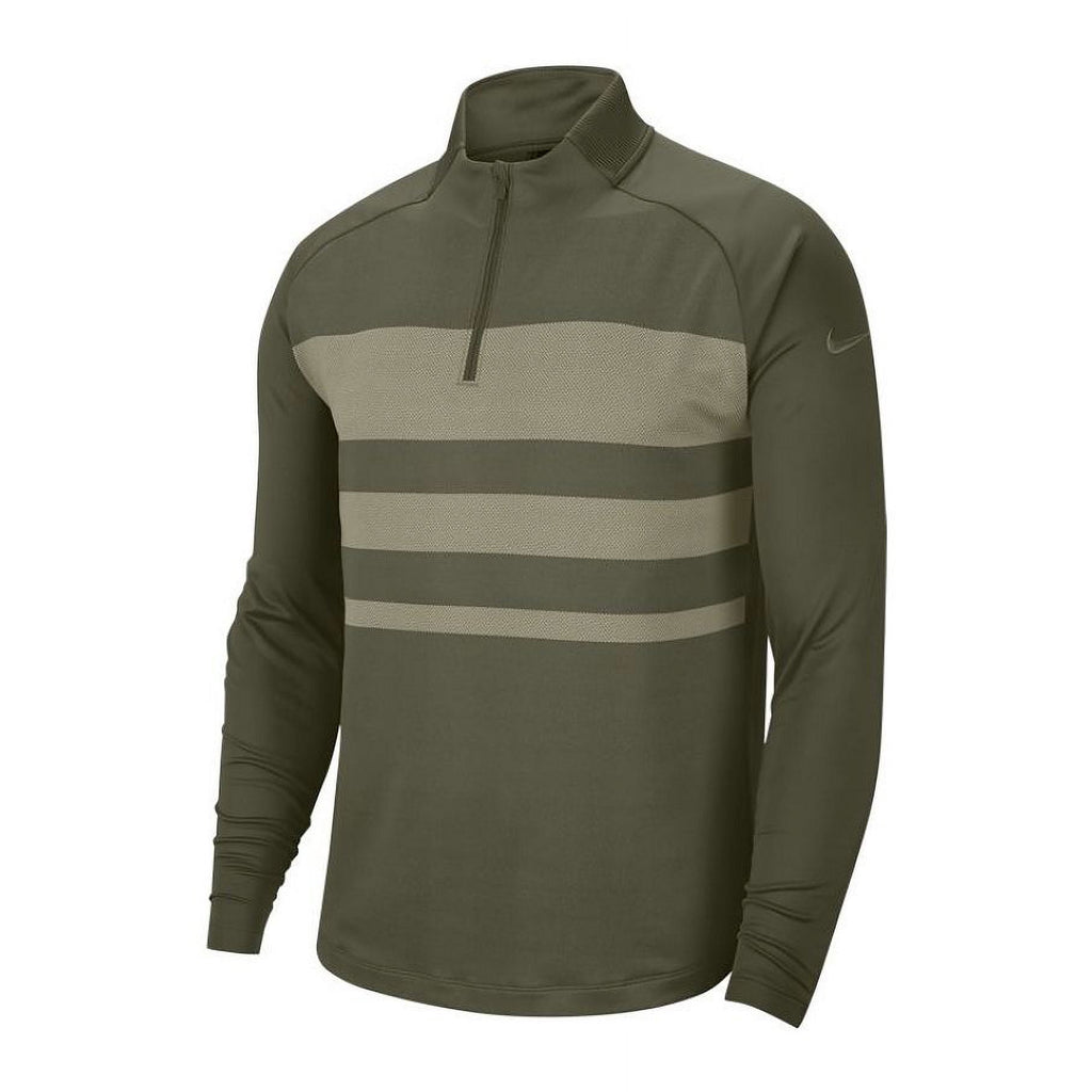 Nike Vapor Mens Color Block Dri-Fit Half Zip Pullover Sweater (2XLarge, Olive)