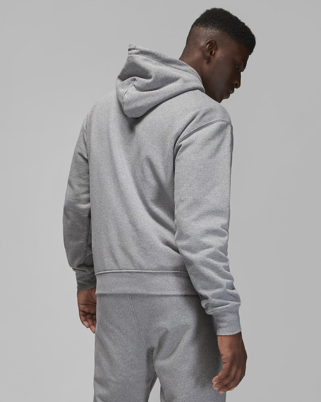 Nike Jordan Fleece Pullover Hoodie Grey DQ7338-091 Men's Size S Standard Fit