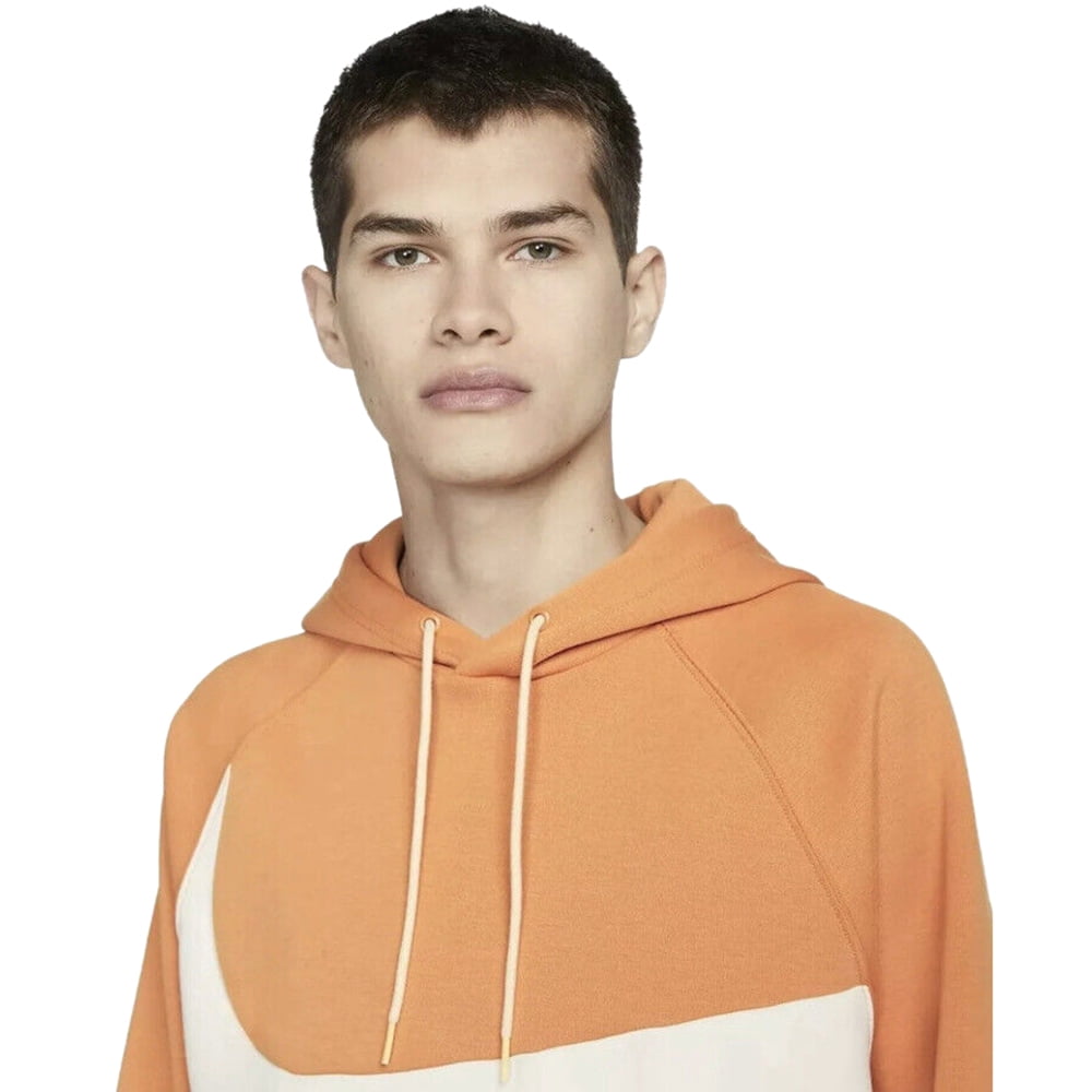 Men's Nike Hot Cr/Prl Wht Sportswear Swoosh Tech Fleece Pullover Hoodie - XL