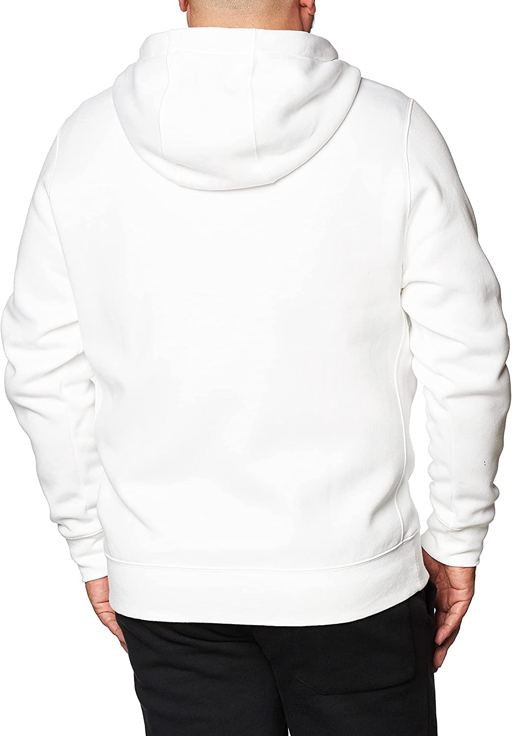 Nike Mens Sportswear Club Fleece Full Zip Hoodie White/White/Black Large