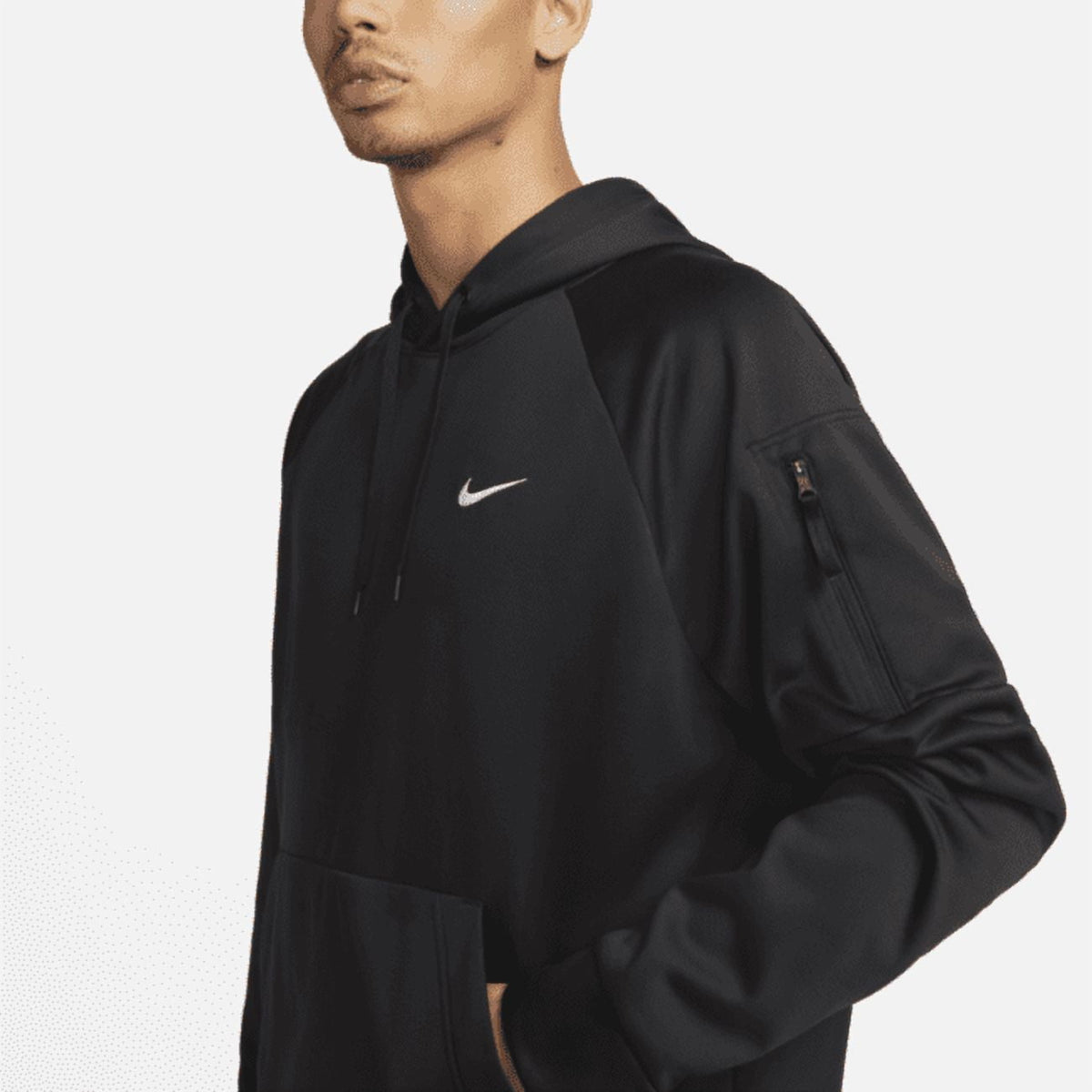 Nike Men's Therma-fit Long-Sleeve Logo Hoodie Sweatshirt black white XXL