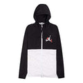 Jordan Mashup Jumpman Classics Windrunner Mens Active Hoodies Size Xxl, Color: Black/White