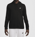 Men's Nike Club Pull-Over Knit Hoodie Black Size: Medium