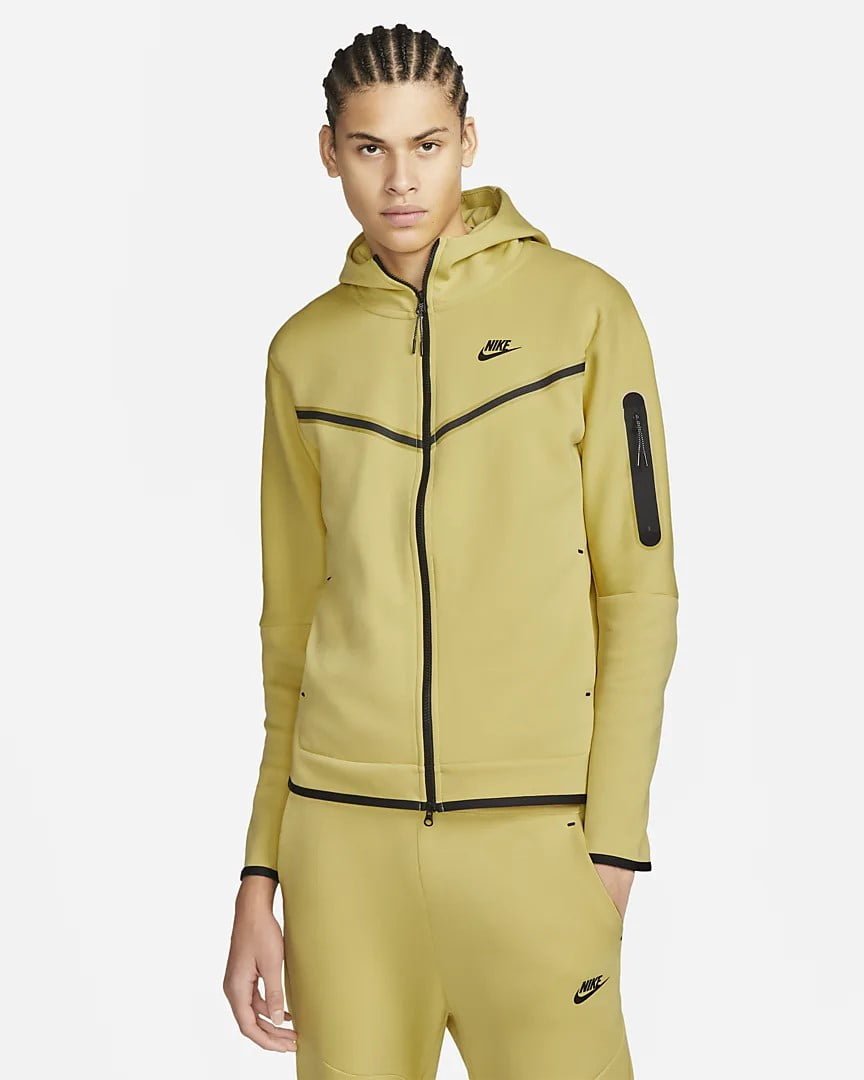 Nike Sportswear Alligator/Medium Olive/Black Tech Fleece Full-Zip Hoodie (CU4489 334) - S