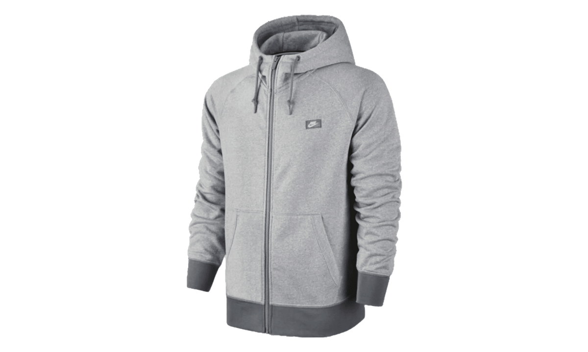 NIKE MENS Aw77 Shoebox Full Zip Hoodie "HEATHER GREY" 727395 100 727395 100 from Stadium Goods