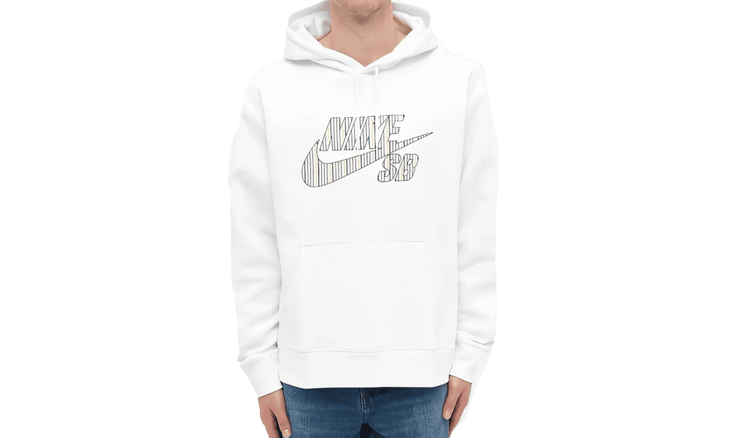 NIKE MENS SB Striped Skate Hoodie "White" CV0279 100 CV0279 100 from Stadium Goods