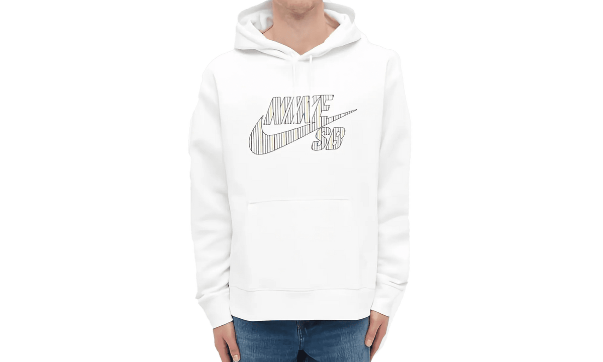 NIKE MENS SB Striped Skate Hoodie "White" CV0279 100 CV0279 100 from Stadium Goods
