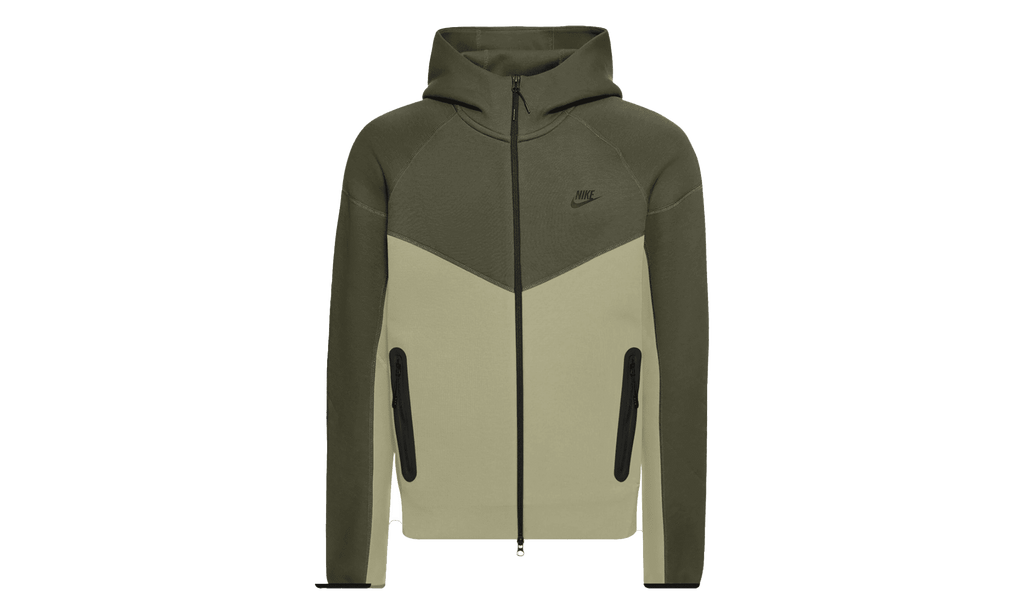NIKE MENS Sportswear Tech Fleece Windrunner Full-zip Hoodie "Neutral Olive/Medium Olive/Black" FB7921 276 from Stadium Goods