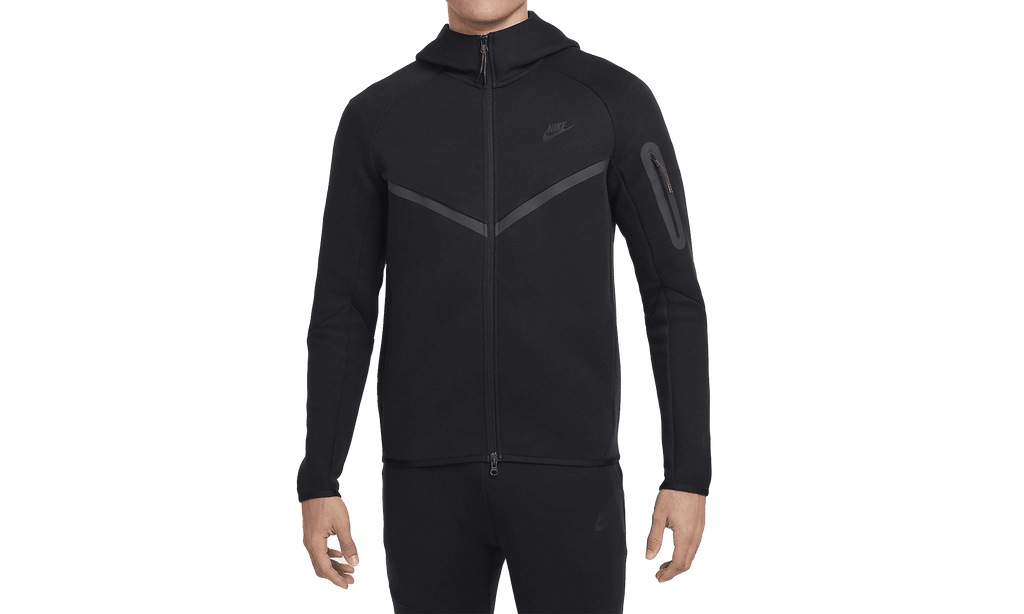 NIKE MENS Tech Men's Full-zip Windrunner Hoodie "BLACK/BLACK" HV0949 010 from Stadium Goods