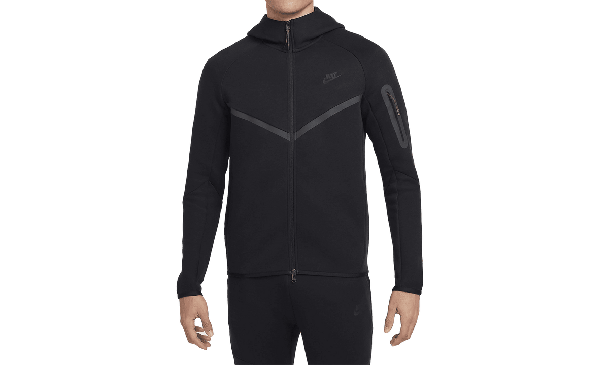 NIKE MENS Tech Men's Full-zip Windrunner Hoodie "BLACK/BLACK" HV0949 010 from Stadium Goods
