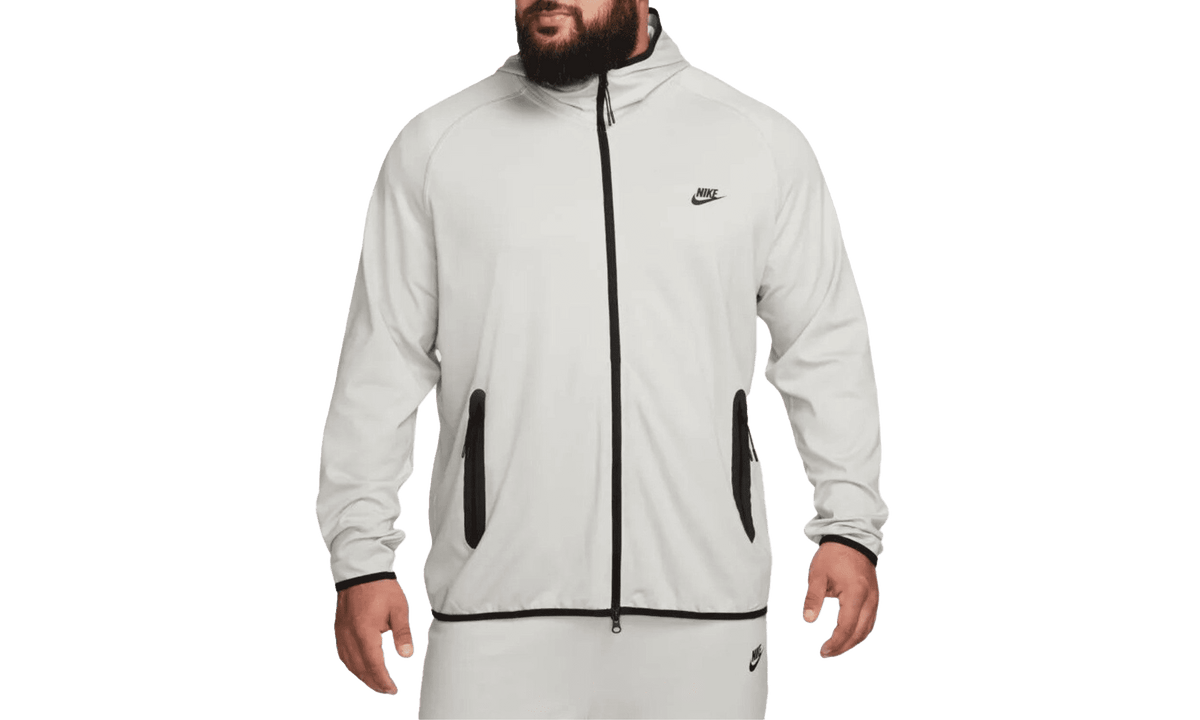 NIKE MENS Tech Men's Lightweight Knit Full-zip Hoodie "GREY/BLACK" FD4501 012 FD4501 012 from Stadium Goods