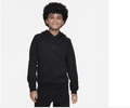 Nike Air Big Kids Logo-Print Brushed Fleece Hoodie - Black