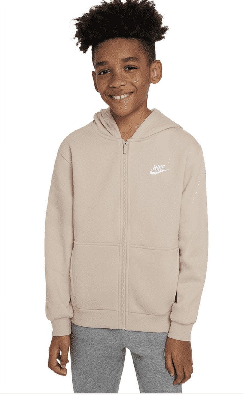 Nike Boys' Sportswear Club Fleece Full-Zip Hoodie Sanddrift