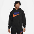 Nike Club Fleece Men's Pullover Hoodie Color: Black/Black/Safety Orange Size: XS