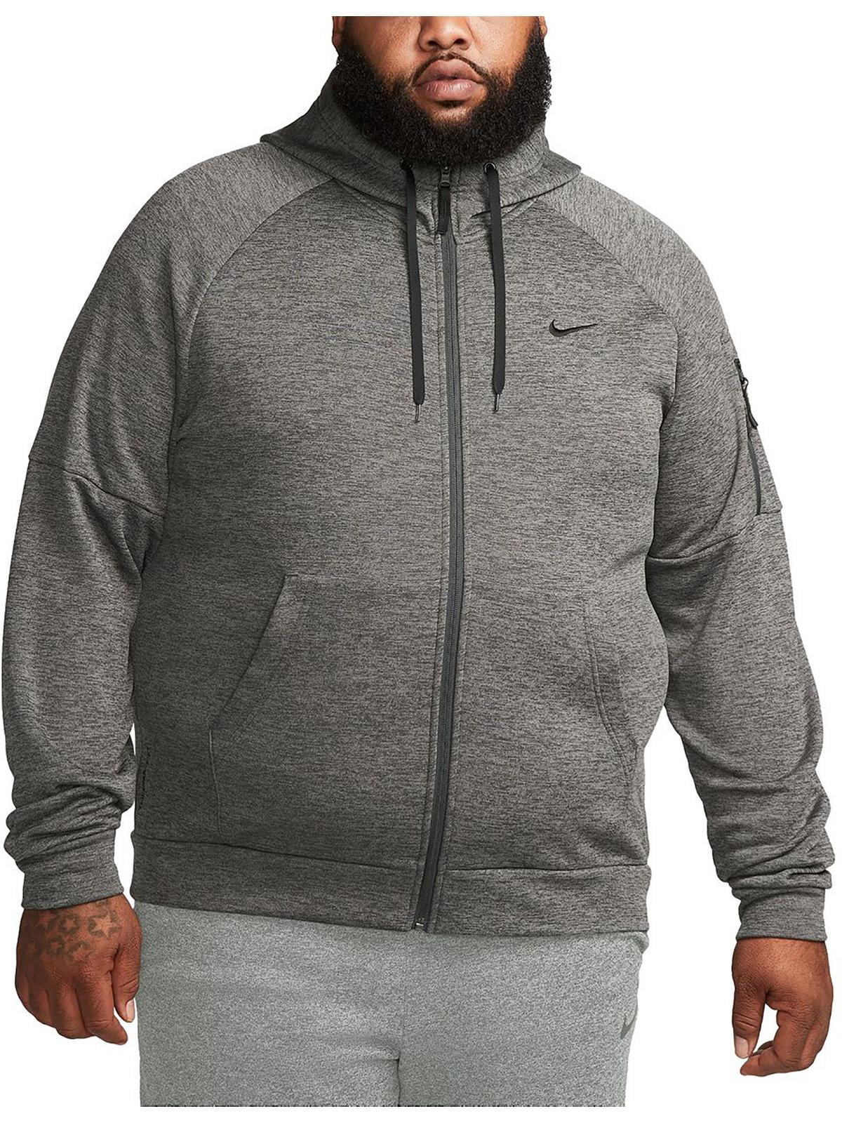 Nike Therma Men's Therma-FIT Full-Zip Fitness Top Color: Charcoal Heather/Dark Smoke Grey/Black Size: 2XL
