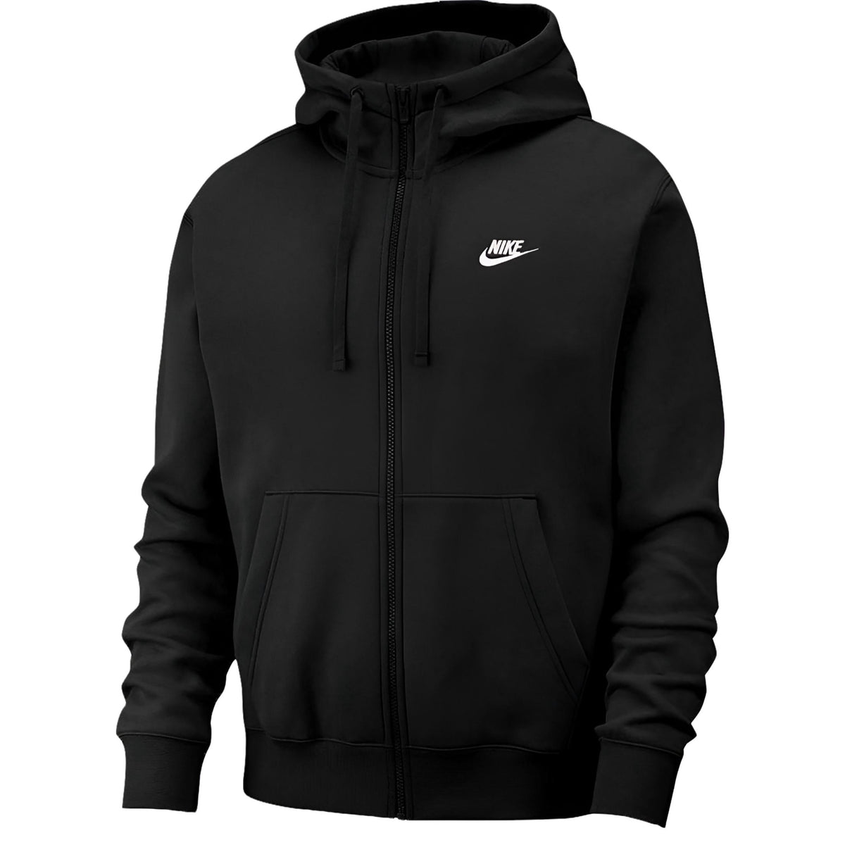 Nike Men's Sportswear Club Fleece Full Zip Hoodie, Fleece Zip-Up Hoodie Men, Midnight Navy/Midnight Navy/White, XL