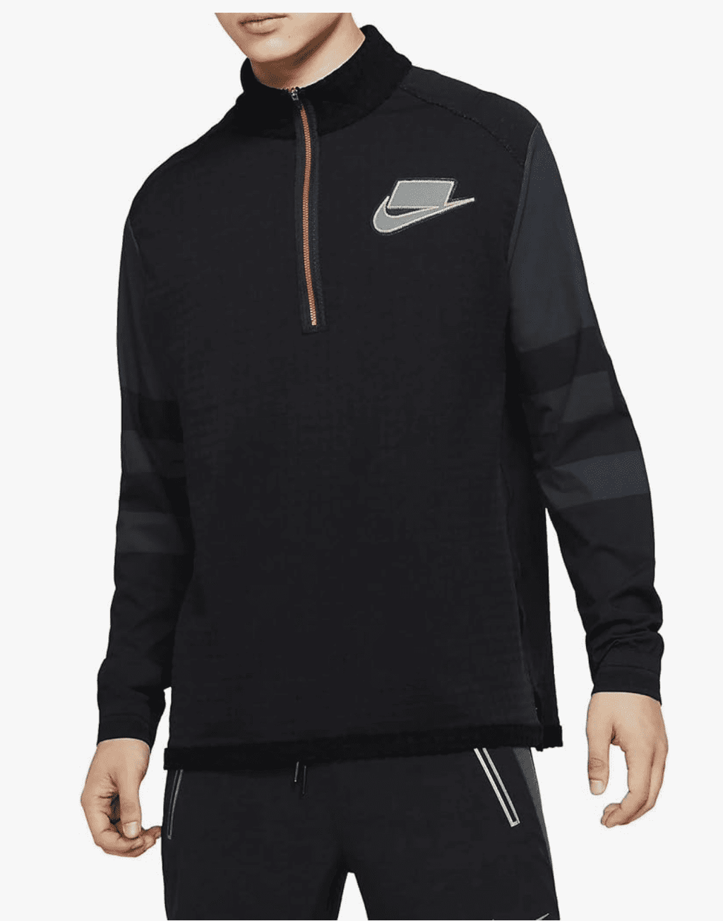 Nike Mens Wild Run Therma Midlayer 1/4 Zip Running Pullover Reflective X-Large