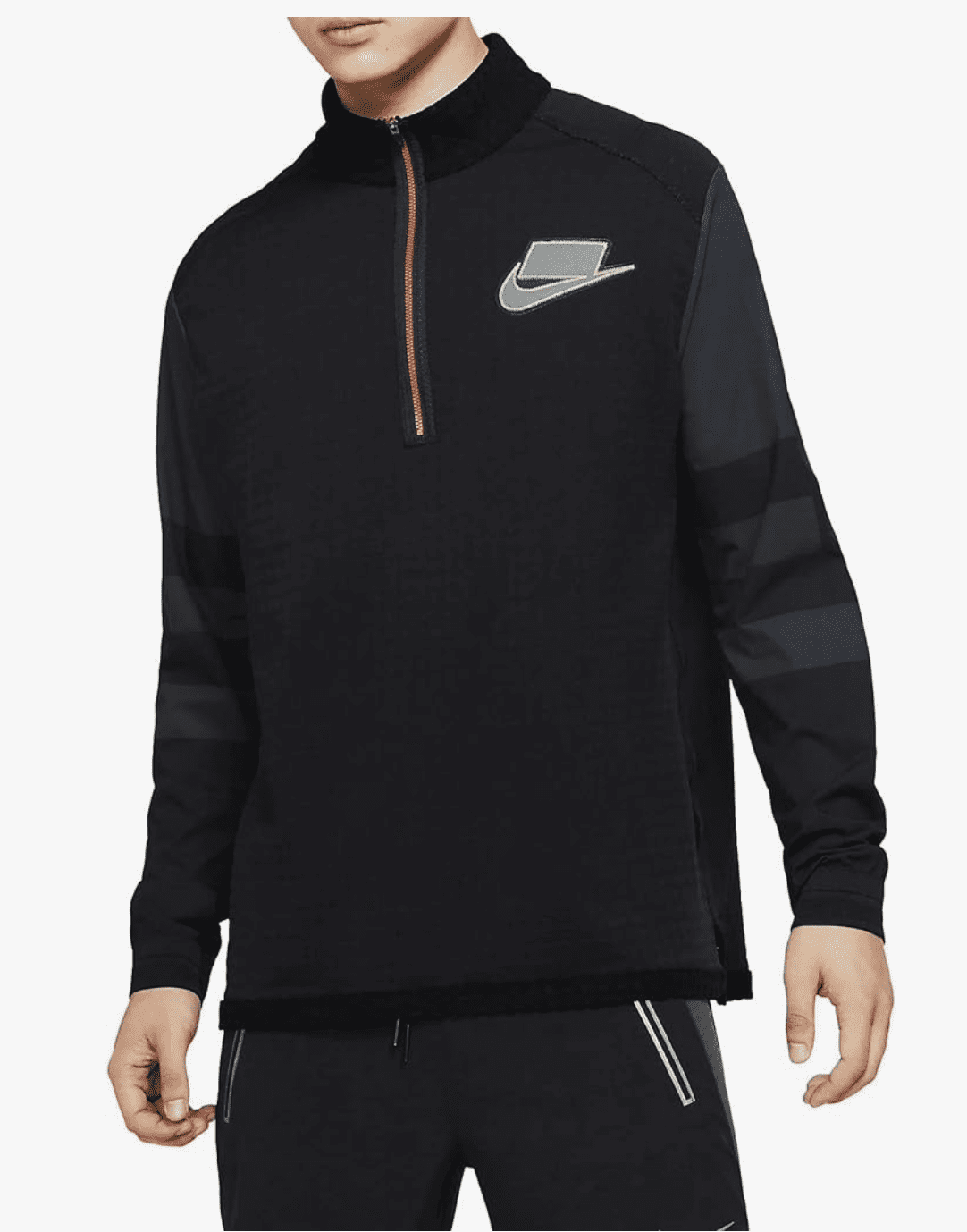 Nike Mens Wild Run Therma Midlayer 1/4 Zip Running Pullover Reflective X-Large