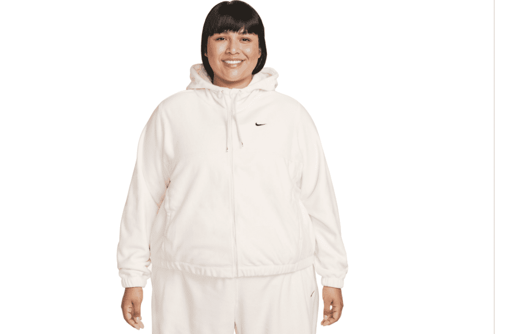 Nike Plus Size Therma-fit Full-Zip Fleece Hoodie - Pale Ivory/black