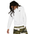 Men's Nike Club Fleece Crew Color: White Black Size: XXL