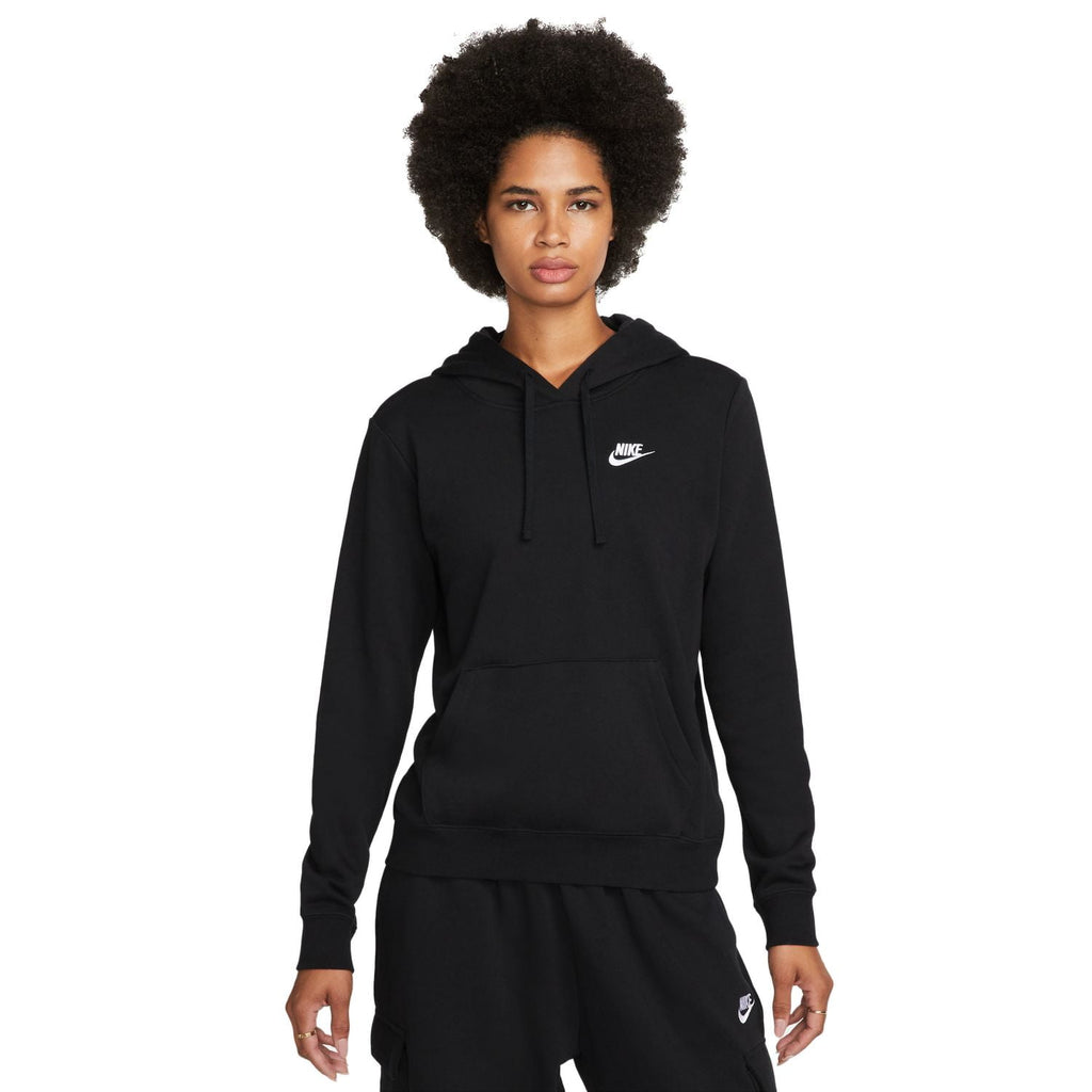 Nike Sportswear Club Fleece Women's Pullover Hoodie Color: Black/White Size: M