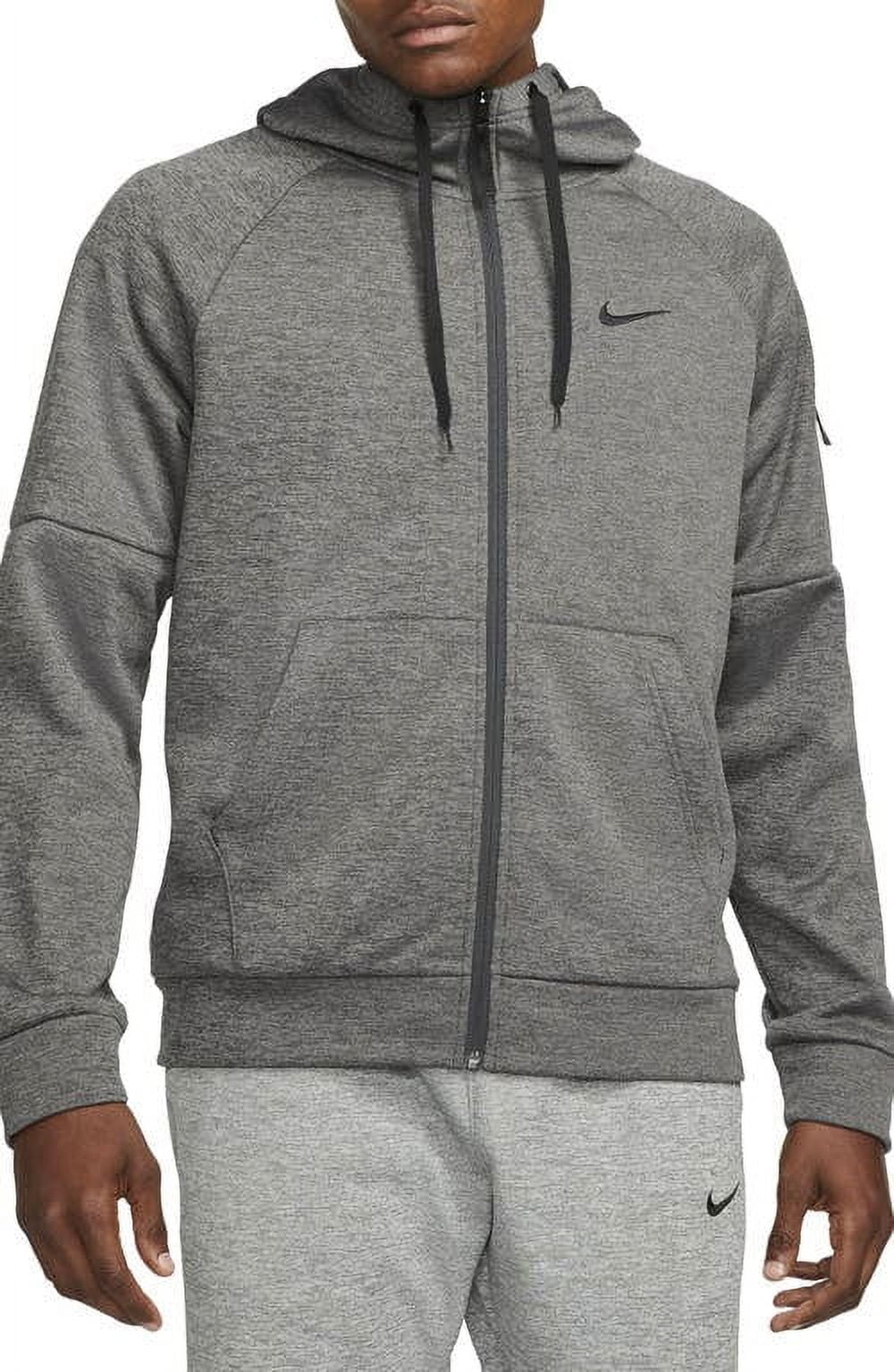 Nike Therma Men's Therma-FIT Full-Zip Fitness Top Color: Charcoal Heather/Dark Smoke Grey/Black Size: 2XL