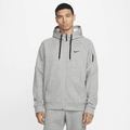 Nike Therma Men's Therma-FIT Full-Zip Fitness Top Color: Dark Grey Heather/Particle Grey/Black Size: M Tall