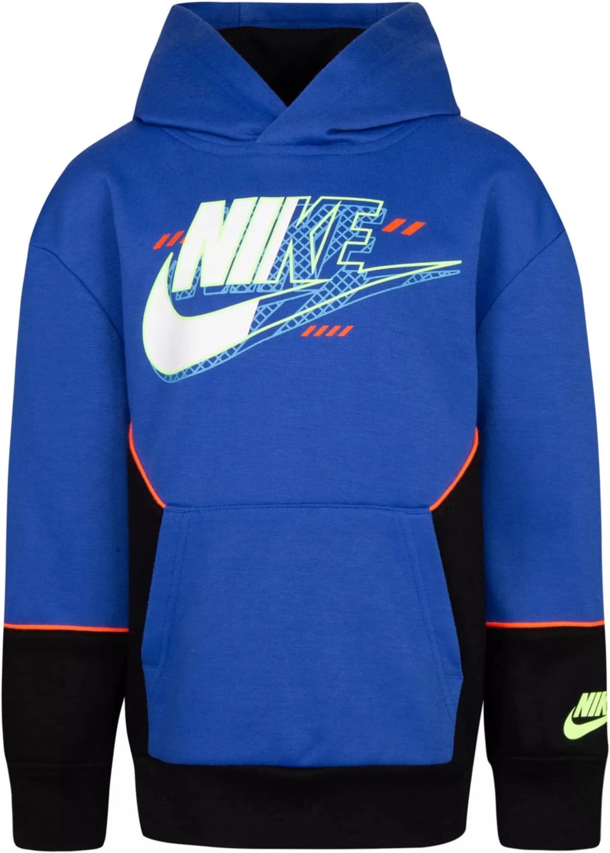 Nike Toddler Boys Pullover Sweatshirt Digital Escape Hoodie 2T Game Royal Blue