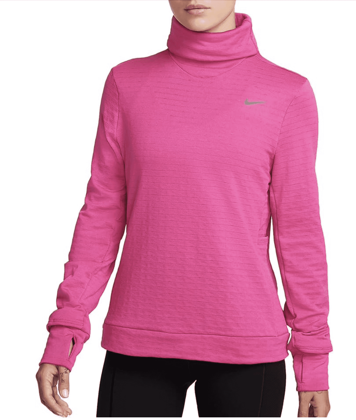 Nike Women's Active Long-Sleeved Therma-FIT Swift Element Pullover Turtleneck