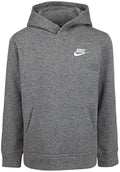 Nike boys Club Fleece Pullover Hoodie Little Kids 4 Carbon Heather