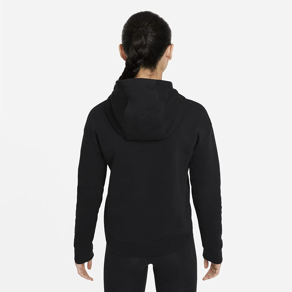 Nike Girls Sportswear Club Fleece Pullover Hoodie Medium Black/White