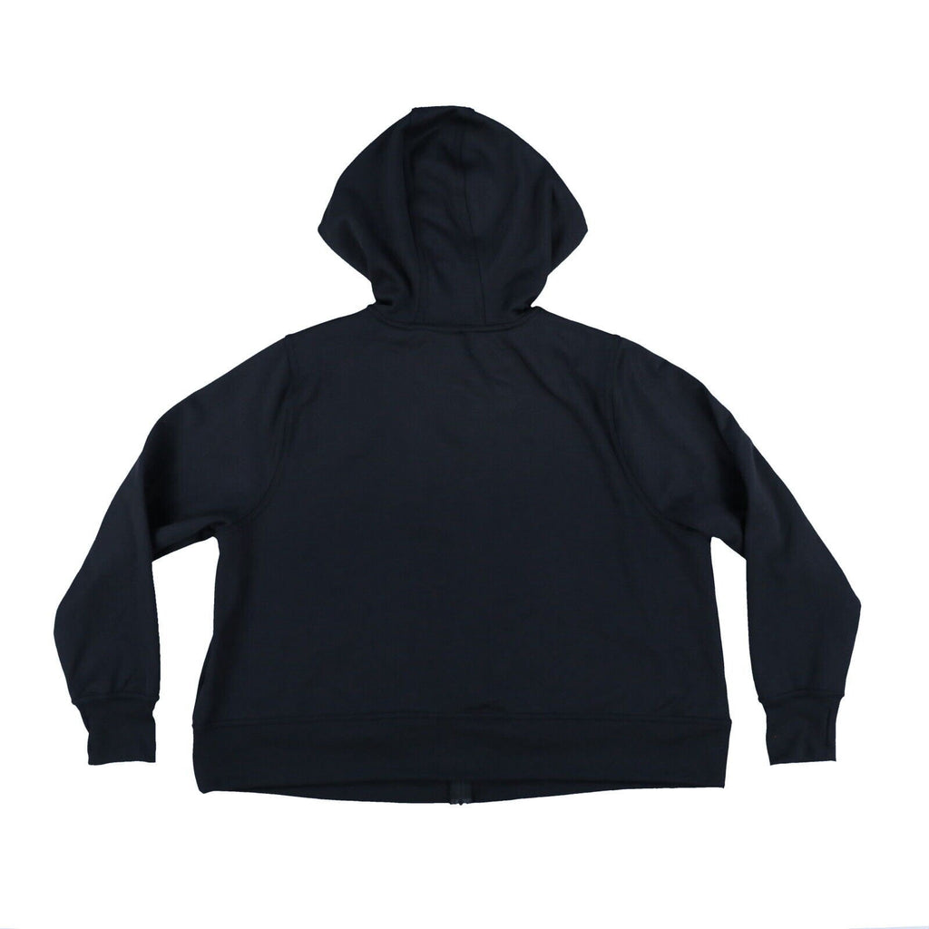 Nike Women's Plus Size Hooded Sweatshirt Active Sportswear Pocket Logo Black New