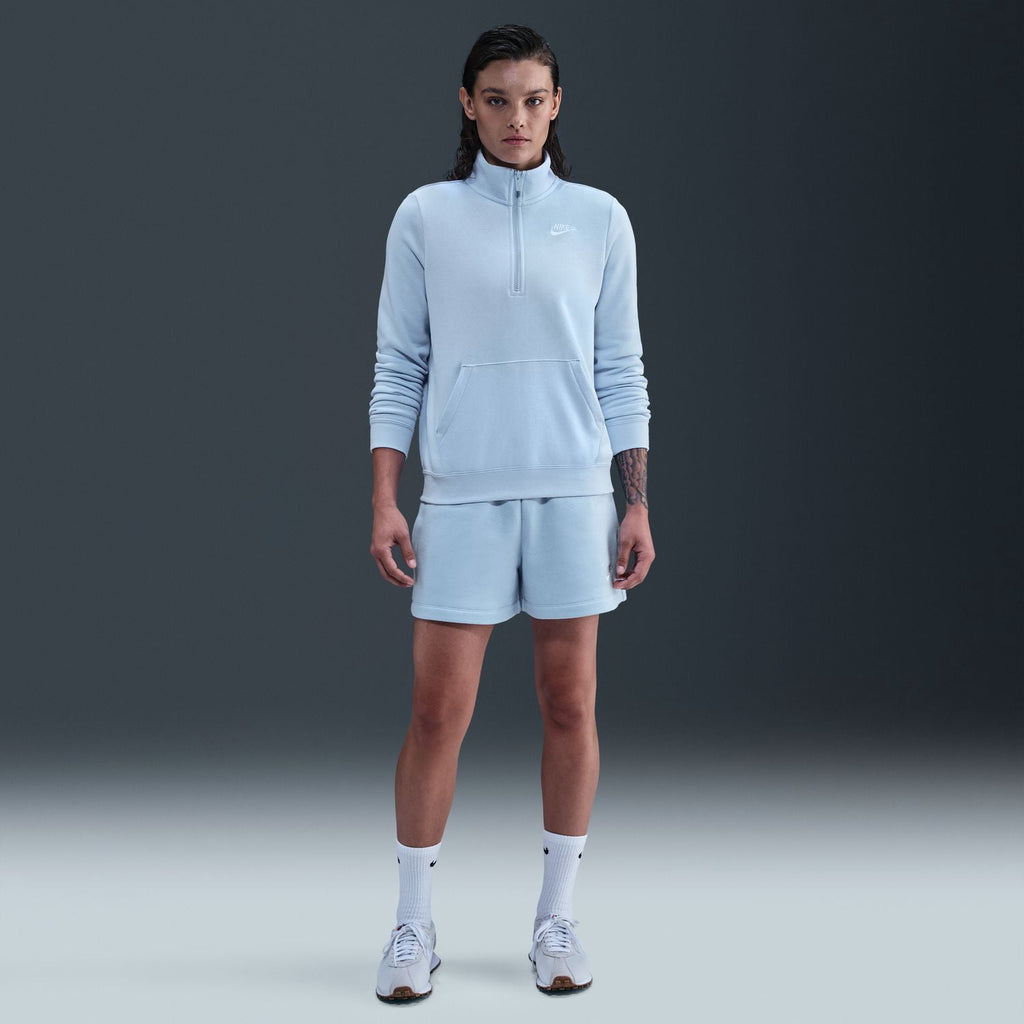 Women's Nike Sportswear Club Fleece Quarter-Zip Sweatshirt Color: Black Size: X SMALL