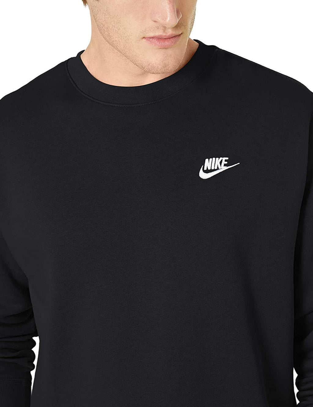 Nike Sportswear Club Fleece Men's Crew Color: Midnight Navy/White Size: S
