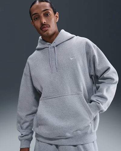 Men's Nike Solo Swoosh Pullover Hoodie - 'Dark Grey Heather'